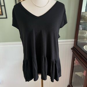 Black V-Neck Women's Cashal Top